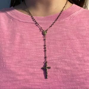 Silver Rosary Necklace